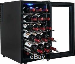Kalamera Wine Cooler Fridge Refrigerator 18 Bottles Freestanding Touchscreen