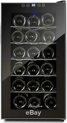 Kalamera Wine Cooler Fridge Refrigerator 18 Bottles Freestanding Touchscreen