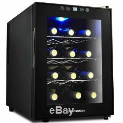 Kalamera Wine Cooler Fridge Refrigerator Mini Bar Drinks 12 Bottle Light LED