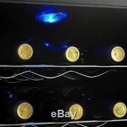 Kalamera Wine Cooler Fridge Refrigerator Mini Bar Drinks 12 Bottle Light LED