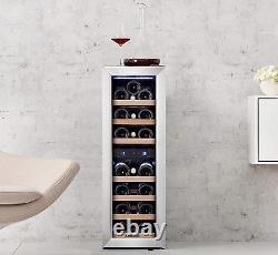 Kalamera Wine Fridge, 19 Bottle, 65L, Freestanding Undercounter Cooler, 2 Cooling Zo