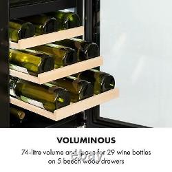 Klarstein Vinovilla 29 Built-In Wine Cooler Installation 2 Zones 74l 29 Bottles