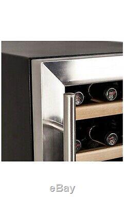Koldfront Double zone wine cooler (18 bottles), Stainless steel