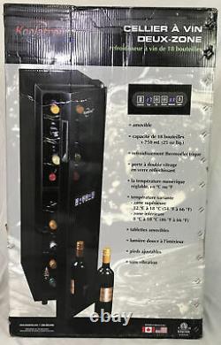 Koolatron Urban Series 18 Bottle Dual Zone Thermoelectric Wine Cooler WC18-MG