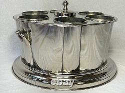 Large Art Deco Style Sheffield Silver Plate 6 Bottle Champagne Wine Ice Cooler