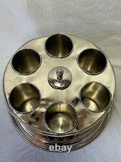 Large Art Deco Style Sheffield Silver Plate 6 Bottle Champagne Wine Ice Cooler