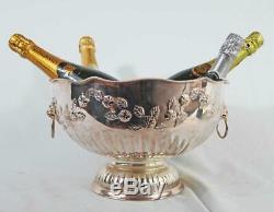 Large Silver Plated Champagne Wine Cooler Multi Bottle Ice Bucket