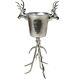 Large Standing Nickel Silver Stag Wine Cooler Luxury Champagne Bottle Holder