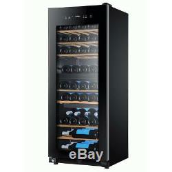 Large Wine Cooler Drinks Fridge Black 53 Bottle Freestanding Refrigerator LED
