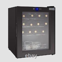 Luxury 16 Bottle Wine & Drinks Cooler Fridge 5-18°C Touch Controls & LED