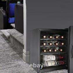 Luxury 16 Bottle Wine & Drinks Cooler Fridge 5-18°C Touch Controls & LED