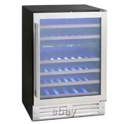 Montpellier WC46X 46 Bottle Dual Zone Stainless Steel Wine Cooler