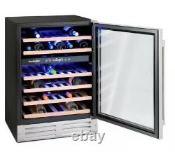 Montpellier WC46X 46 Bottle Dual Zone Stainless Steel Wine Cooler