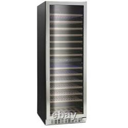 Montpellier WS166DDX, 166 Bottle Dual Zone Wine Cooler in Stainless Steel