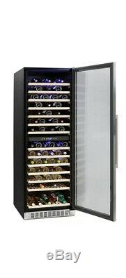 Montpellier WS166DDX, 166 Bottle Dual Zone Wine Cooler in Stainless Steel