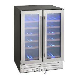 Montpellier WS38SDDX 38 Bottle Dual Zone Wine Cooler Stainless Steel 60cm