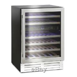 Montpellier WS46SDX 46 Bottle Under Counter Wine Cooler With Wooden Shelves