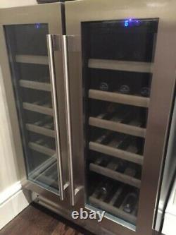 Montpellier wine cooler dual zone, stainless steel storing up to 38 wine bottles