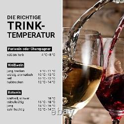 N8WERK Wine Fridge XL Beer Drinks Cooler Mini BAR 15 Bottle 46 Litre LED
