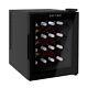 NEW 16 Bottle Wine Cooler Glass Door Adjustable Mini Fridge For Drinks Beverages
