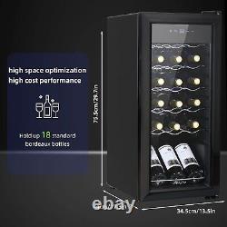 NEW 18 BOTTLE Black Wine Fridge, Wine Cooler, Wine refrigerator, Touch Screen