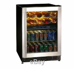 NEW Black Stainless Vt 16 Bottle 77 Can Duel Zone Wine Beverage Cooler
