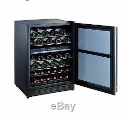 NEW Black Stainless Vt 16 Bottle 77 Can Duel Zone Wine Beverage Cooler