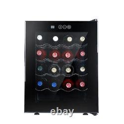 New 20 Bottle Thermoelectric Wine Cooler Mini Frige Display LED Light Cabinet