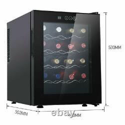 New 20 Bottle Thermoelectric Wine Cooler Mini Frige Display LED Light Cabinet