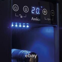 New Amica 15cm Awc150ss Wine Cooler 6 Bottle Capacity Led Lights Stainless Steel