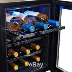 NewAir 12 Bottle Electric Wine Cooler Chiller Stainless Steel Black New Warranty