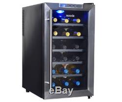 NewAir 18 Bottle Electric Wine Cooler Chiller Stainless Steel Black Fridge Wty