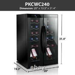 NutriChef PKCWC240 24 Bottle Wine Cooler Refrigerator withDigital Control