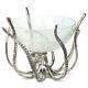 Octopus Large Glass Bowl Wine Bottle Ice Cooler & Stand Crackle Display Bowl