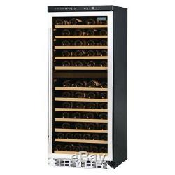 Polar Dual Zone Wine Cooler Black Finish 180W 12 Shelves 90 Bottles