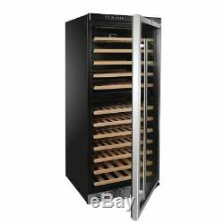 Polar Dual Zone Wine Cooler Black Finish 180W 12 Shelves 90 Bottles