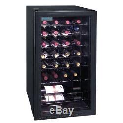 Polar Wine Cooler 28 Bottles Drinks Chiller Refrigerator Commercial Bar Black