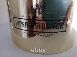 RARE Piper Heidsieck Red & Gold Lipstick Champagne WINE Bottle Cooler Empty Gift
