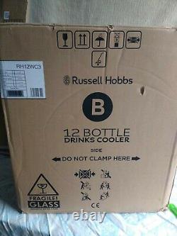 Russell Hobbs RH12WC3 Free Standing B Wine Cooler Fits 12 Bottles Black New