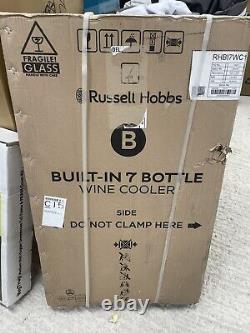 Russell Hobbs RHBI7WC1 Black 7 Bottle Freestanding/Built In Wine & Drinks Cooler