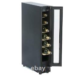 SIA WC15BL 150mm / 15cm Black Under Counter LED 7 Bottle Wine Cooler Chiller