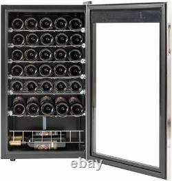 SMAD 33 Bottles Compressor Wine Fridge Beverage Cooler 95L Champagne LED Light