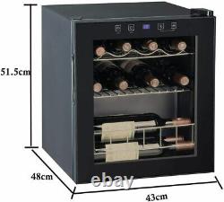 SMAD 46L Wine Beer Fridge Drinks Cooler Table Top Thermostat LED Stainless Steel