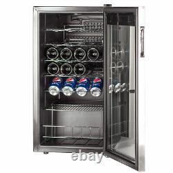 SMAD 95L 33 Bottles Undercounter Wine Fridge Beverage Cooler Stainless Steel