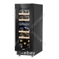 Sealey Baridi 17 Bottle Dual Zone Slim 30cm Wine Cooler, Touch Screen, Black