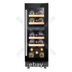 Sealey Baridi 17 Bottle Dual Zone Slim 30cm Wine Cooler, Touch Screen, Black