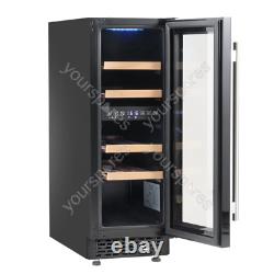 Sealey Baridi 17 Bottle Dual Zone Slim 30cm Wine Cooler, Touch Screen, Black