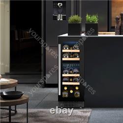 Sealey Baridi 17 Bottle Dual Zone Slim 30cm Wine Cooler, Touch Screen, Black