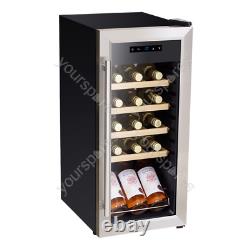 Sealey Baridi 18 Bottle Wine Fridge Cooler & Touch Control, LED Light, Stain