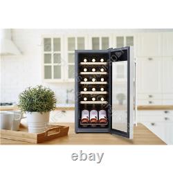 Sealey Baridi 18 Bottle Wine Fridge Cooler & Touch Control, LED Light, Stain